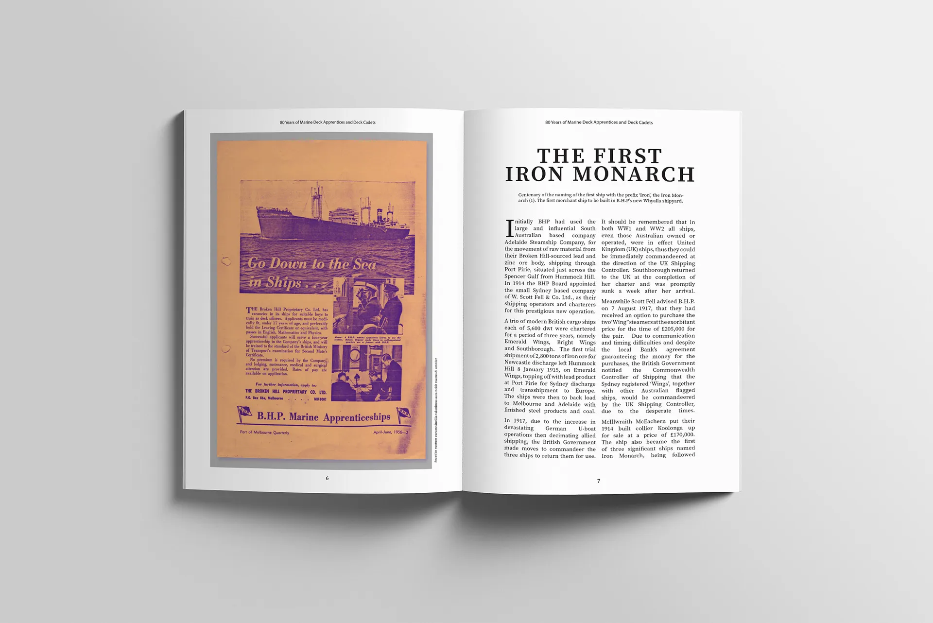 80 Years of the BHP Marine Deck Apprentice Scheme