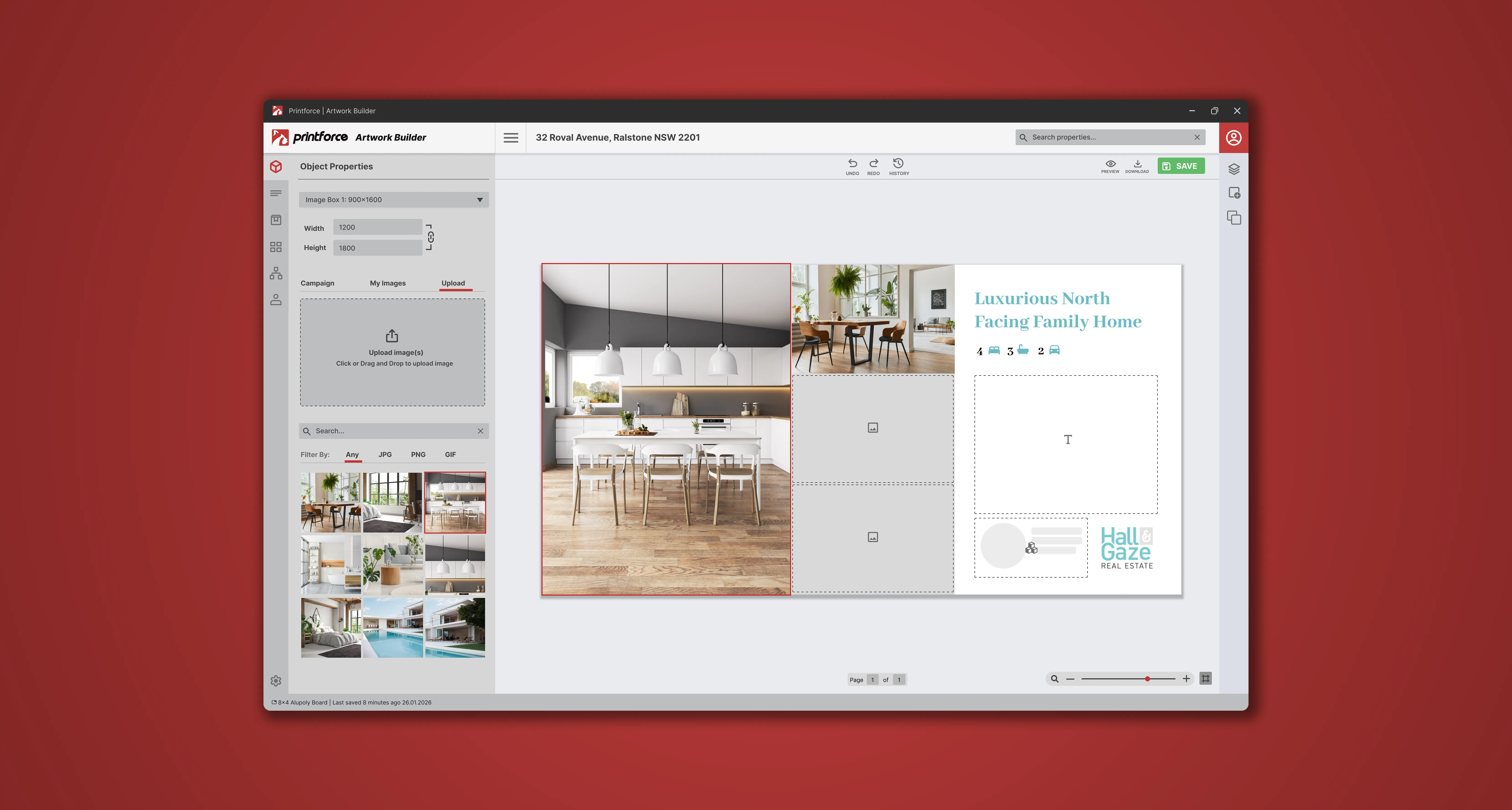 Printforce Client Dashboard & Artwork Builder